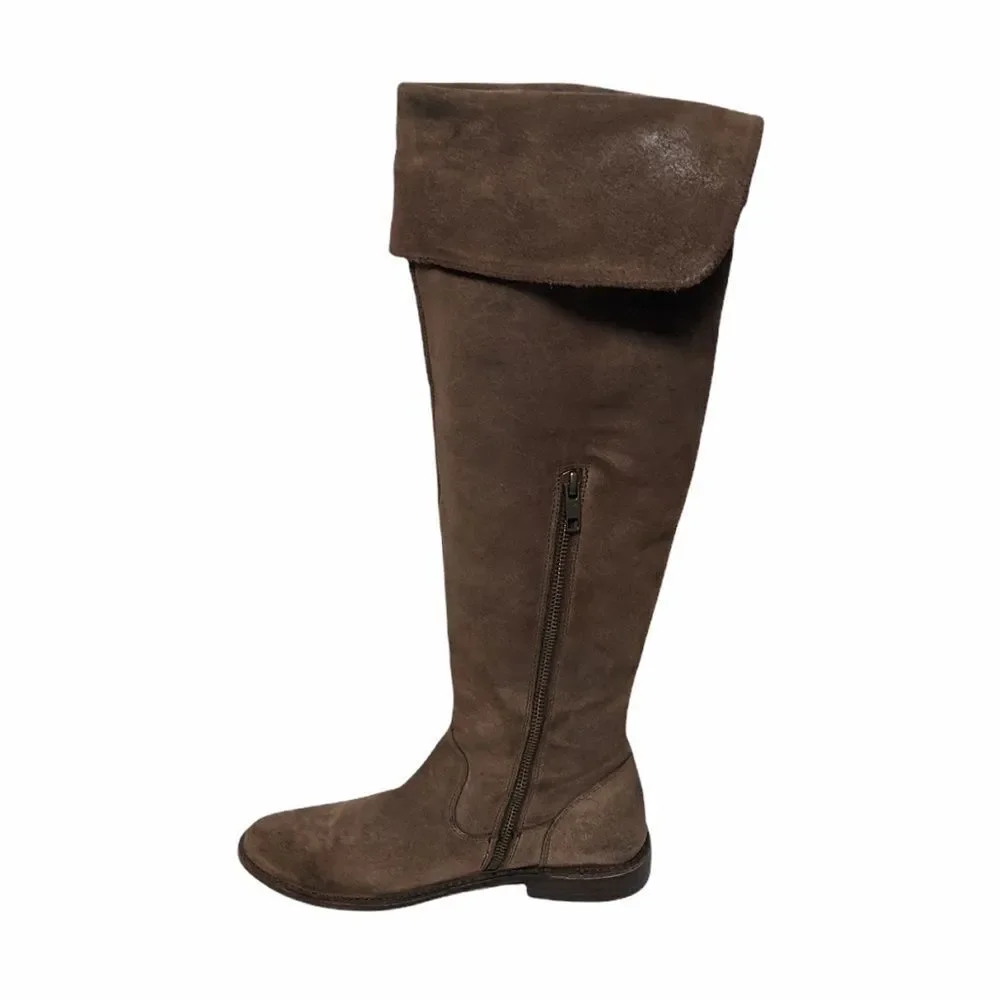 FRYE Shirley Over the Knee Leather Boots 6